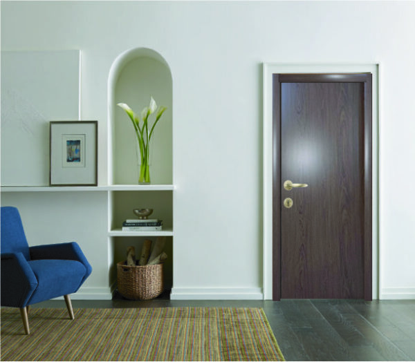 SMART ECO WOOD TOILET & BELCONY DOOR, Bedroom door, Main door - Owk Wood Deep- Wooden Texture Door