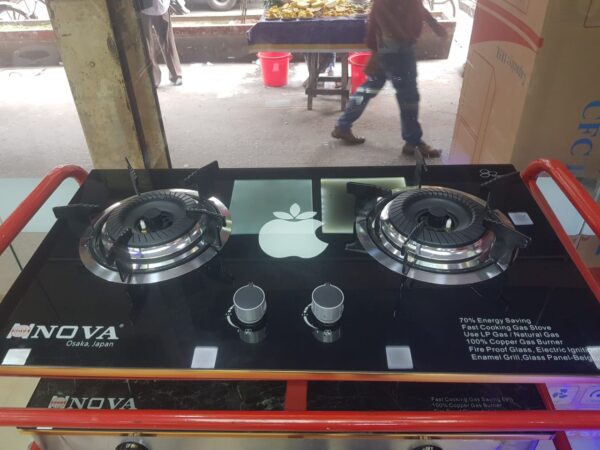 Gas Stove NV 865 DG Double Burner Glass Gas Stove - Image 2