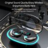 Homel X55 TWS Wireless Bluetooth Earbuds Painless Wear Ultra Thin Non-in -ear Headphones Handfree Calling Driving Earphones Noise Cancelling Headset with LED Display Charging Box and Microphone - Image 10