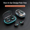 Homel X55 TWS Wireless Bluetooth Earbuds Painless Wear Ultra Thin Non-in -ear Headphones Handfree Calling Driving Earphones Noise Cancelling Headset with LED Display Charging Box and Microphone - Image 8