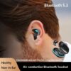 Homel X55 TWS Wireless Bluetooth Earbuds Painless Wear Ultra Thin Non-in -ear Headphones Handfree Calling Driving Earphones Noise Cancelling Headset with LED Display Charging Box and Microphone - Image 6