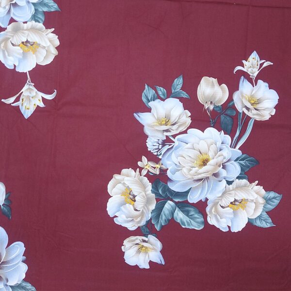 Camaliya Maroon Bed Sheet 100% Cotton hometex - Image 3