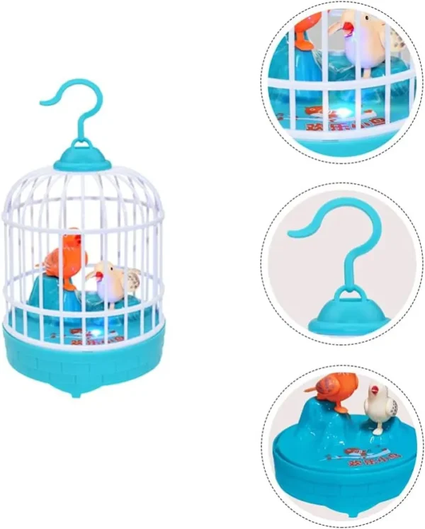 Singing and Chirping Bird Toys in Cage Realistic Sound - Image 2