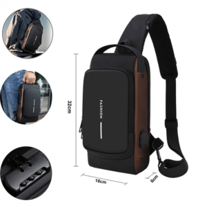 Travel in Style with a USB Charging Chest Bag, Crafted with Multifunctionality and Elegance for Men on the Move