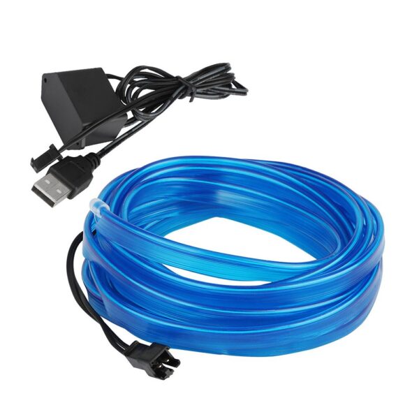 3M Atmosphere Lamp EL Cold Light Line With USB DIY Decorative Dash Board Console Auto LED Ambient Light Car Interior Accessories - Image 3