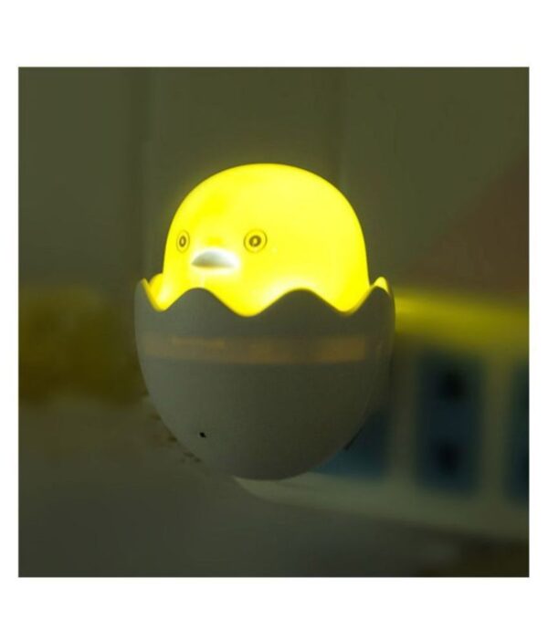 Light-Controlled Sensor LED EU Plug Egg Shell Duck Night Light with Mushroom Wall Socket Light Lamp - Image 2