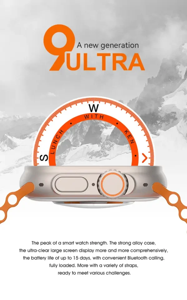 U9 Ultra Smart Watch Men Series 9 Watch 2.2 Big Screen Waterproof 49mm NFC Sports With Compass. - Image 12