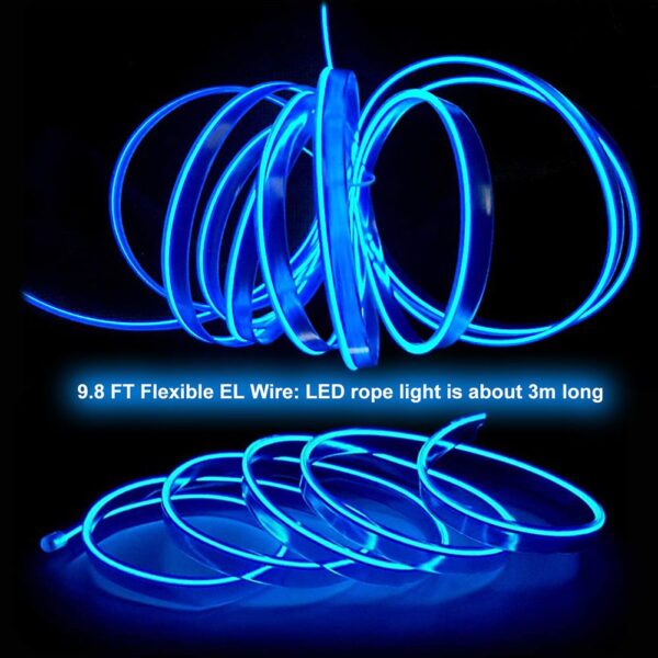 3M Atmosphere Lamp EL Cold Light Line With USB DIY Decorative Dash Board Console Auto LED Ambient Light Car Interior Accessories - Image 2