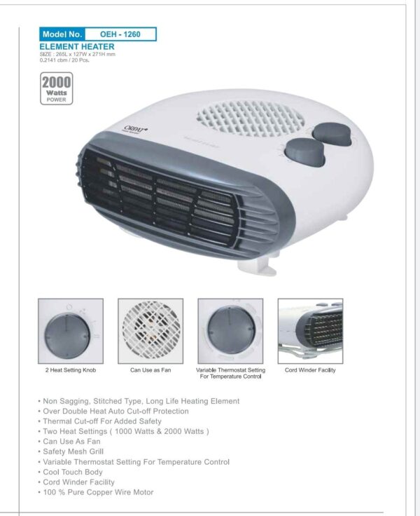 Mini Electric Portable Fan Heater - Image 2