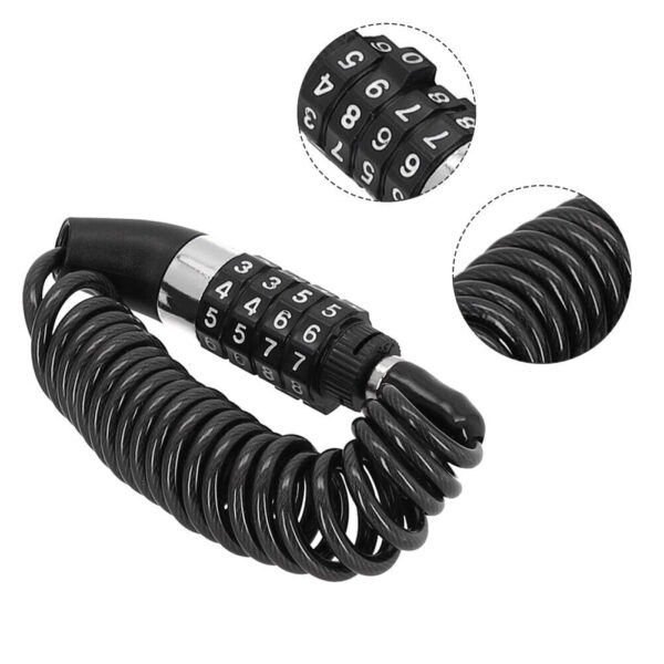 Helmet Lock 4 Digit Combination password Changeable Strong Cable - Image 4
