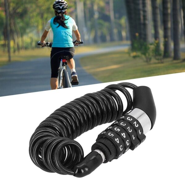 Helmet Lock 4 Digit Combination password Changeable Strong Cable - Image 2